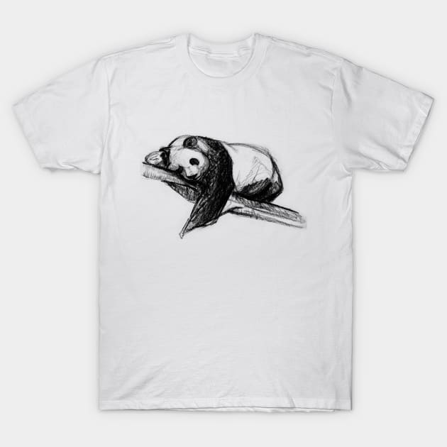 Bear Lying On A Tree T-Shirt by LironPeer